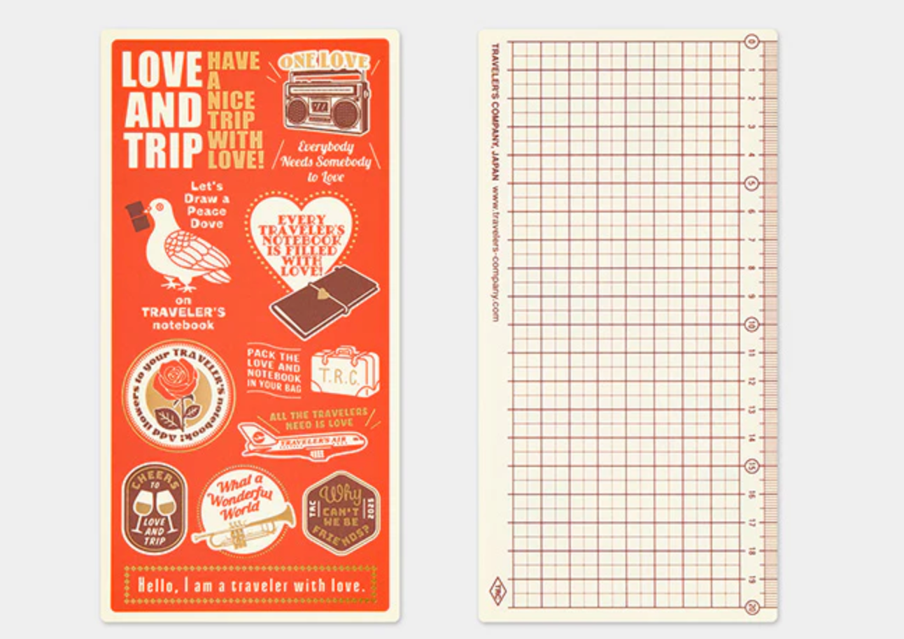 TRAVELER'S Notebook Refill: LOVE AND TRIP Plastic Sheet 2025