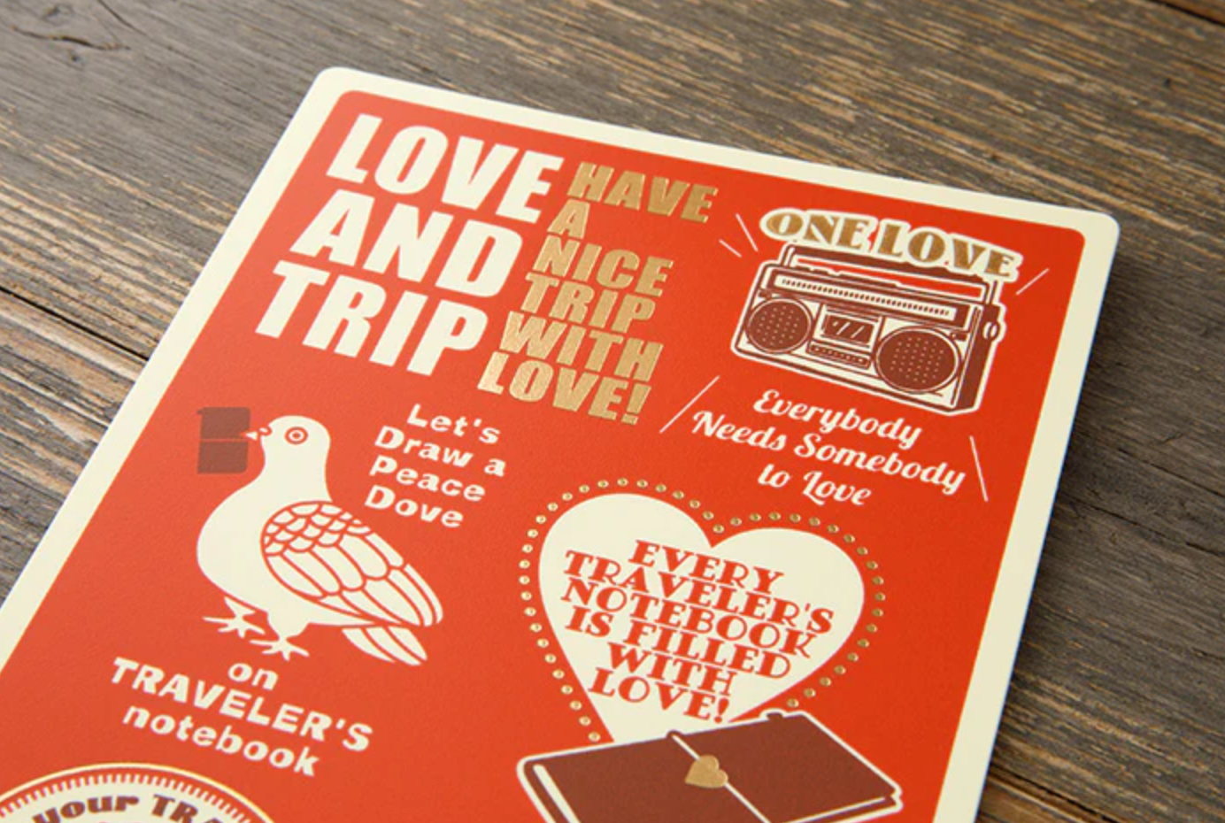 TRAVELER'S Notebook Refill: LOVE AND TRIP Plastic Sheet 2025