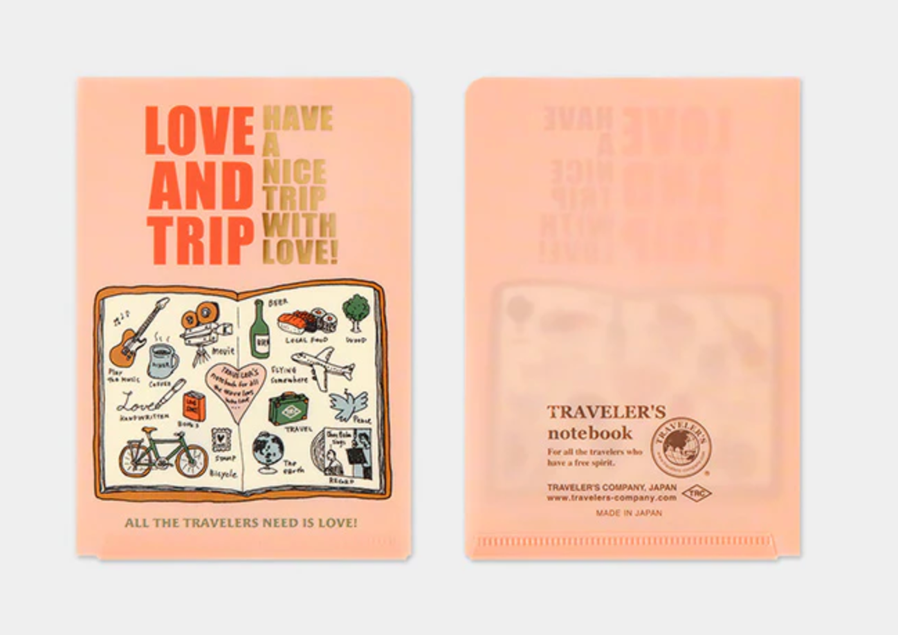 TRAVELER'S Notebook Passport Refill: LOVE AND TRIP Clear Folder 2025