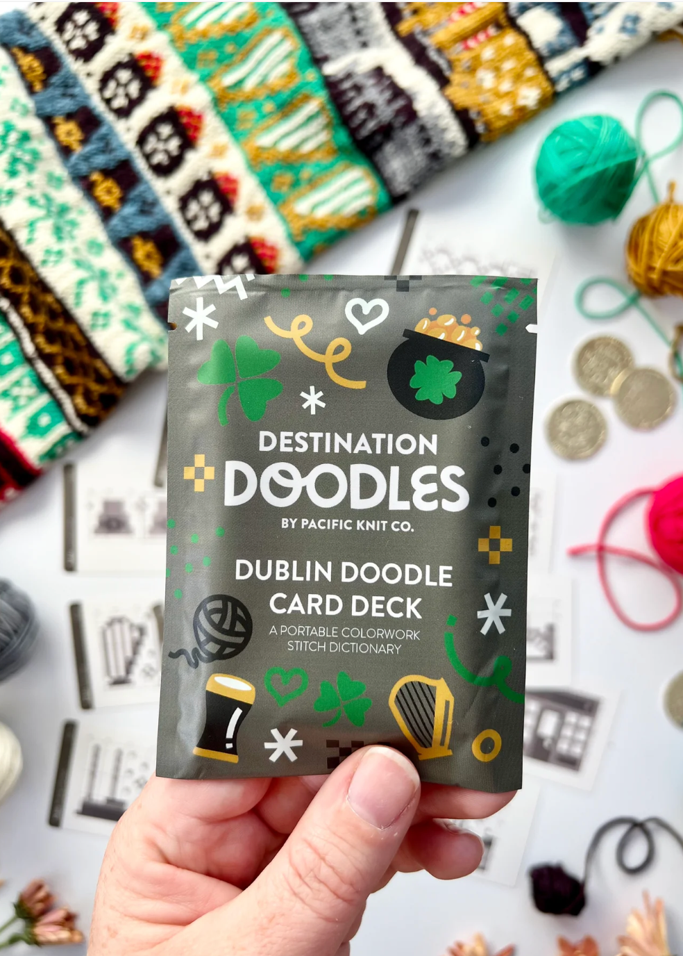 Dublin Doodle Card Deck Foil pack (expansion) by Pacific Knit Co