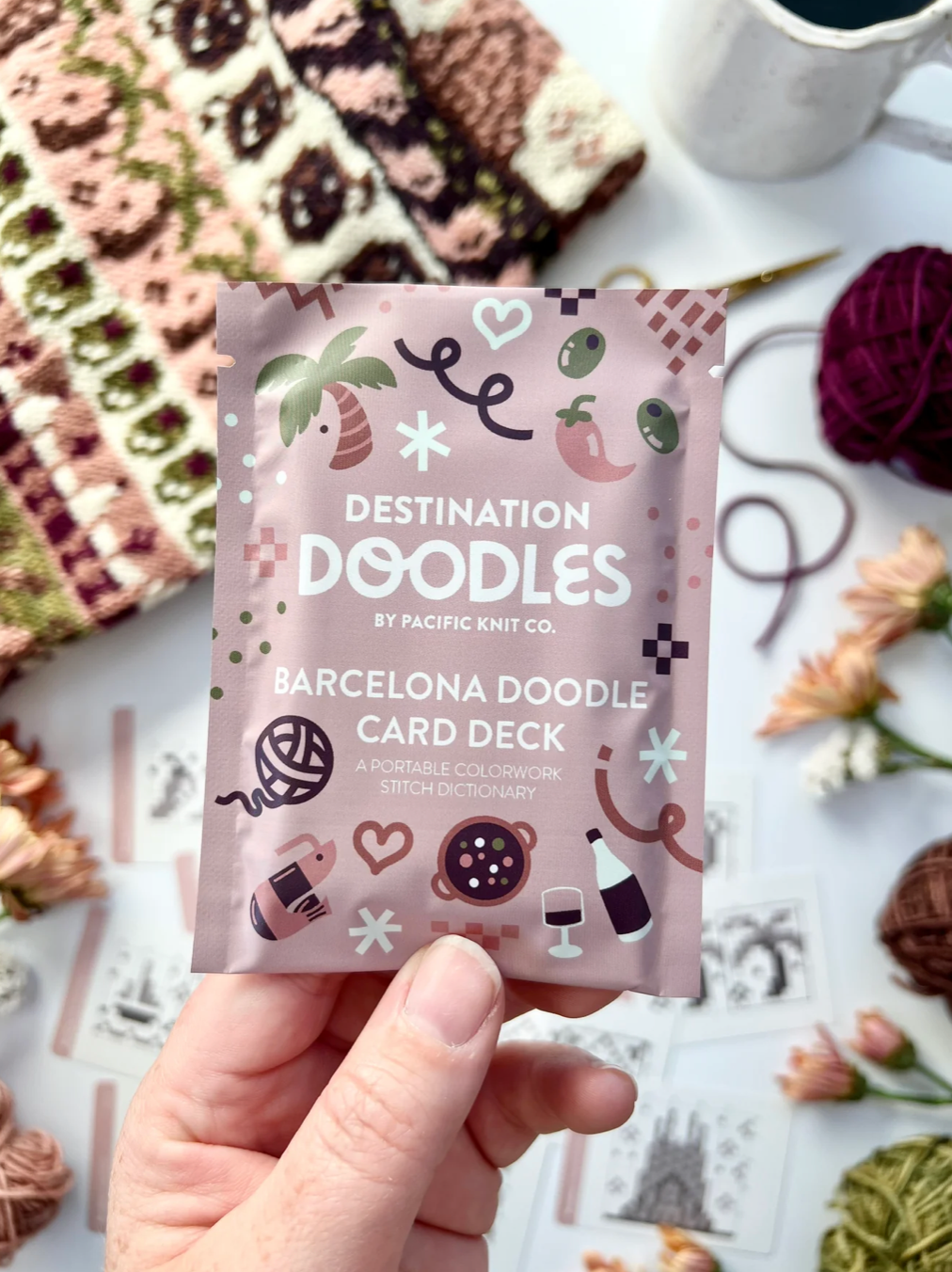 Barcelona Doodle Card Deck Foil pack (expansion) by Pacific Knit Co