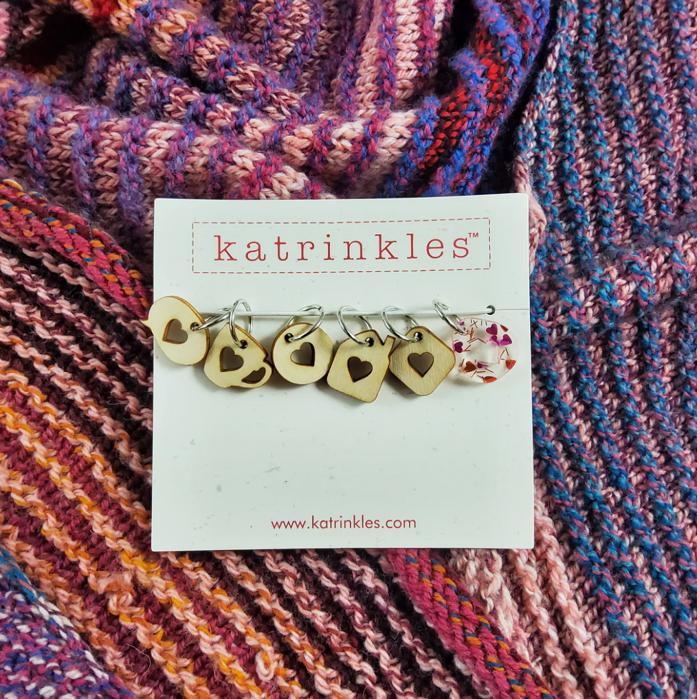 Katrinkles Valentine's Day Heart Cut Outs Stitch Marker Set