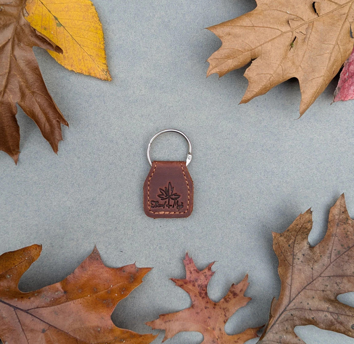 Ready to ship Thread & Maple - Leather Magnetic Taglet