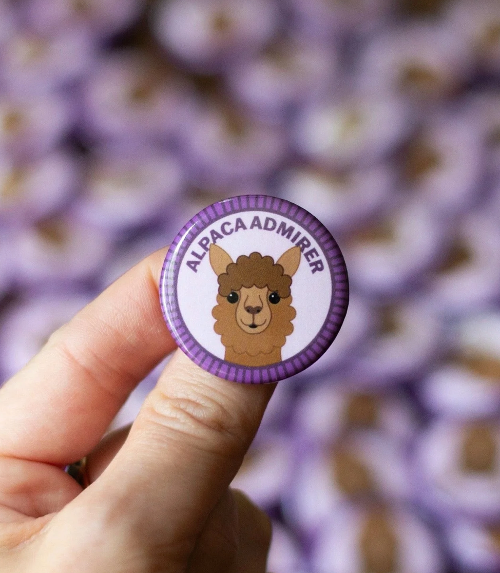 Camp Stitchwood Purl Scout Pin Button Badge (Click for all the variations)