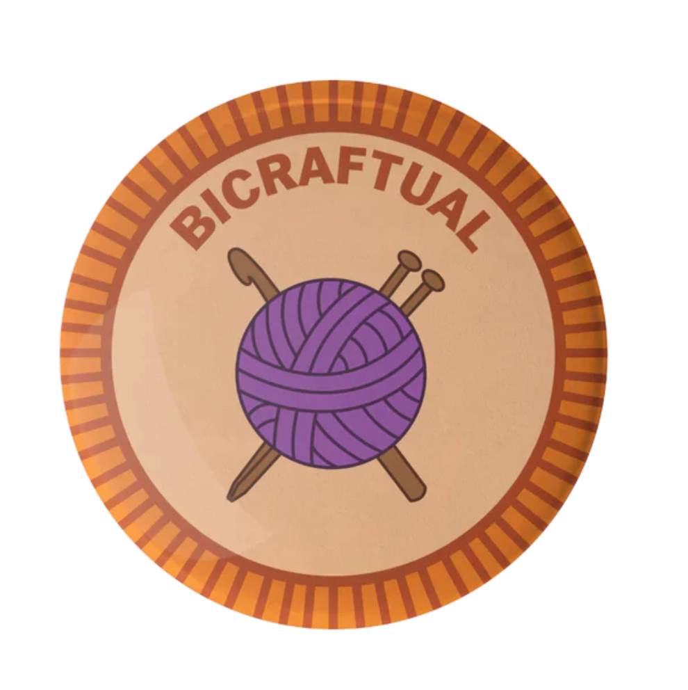 Camp Stitchwood Purl Scout Pin Button Badge (Click for all the variations)