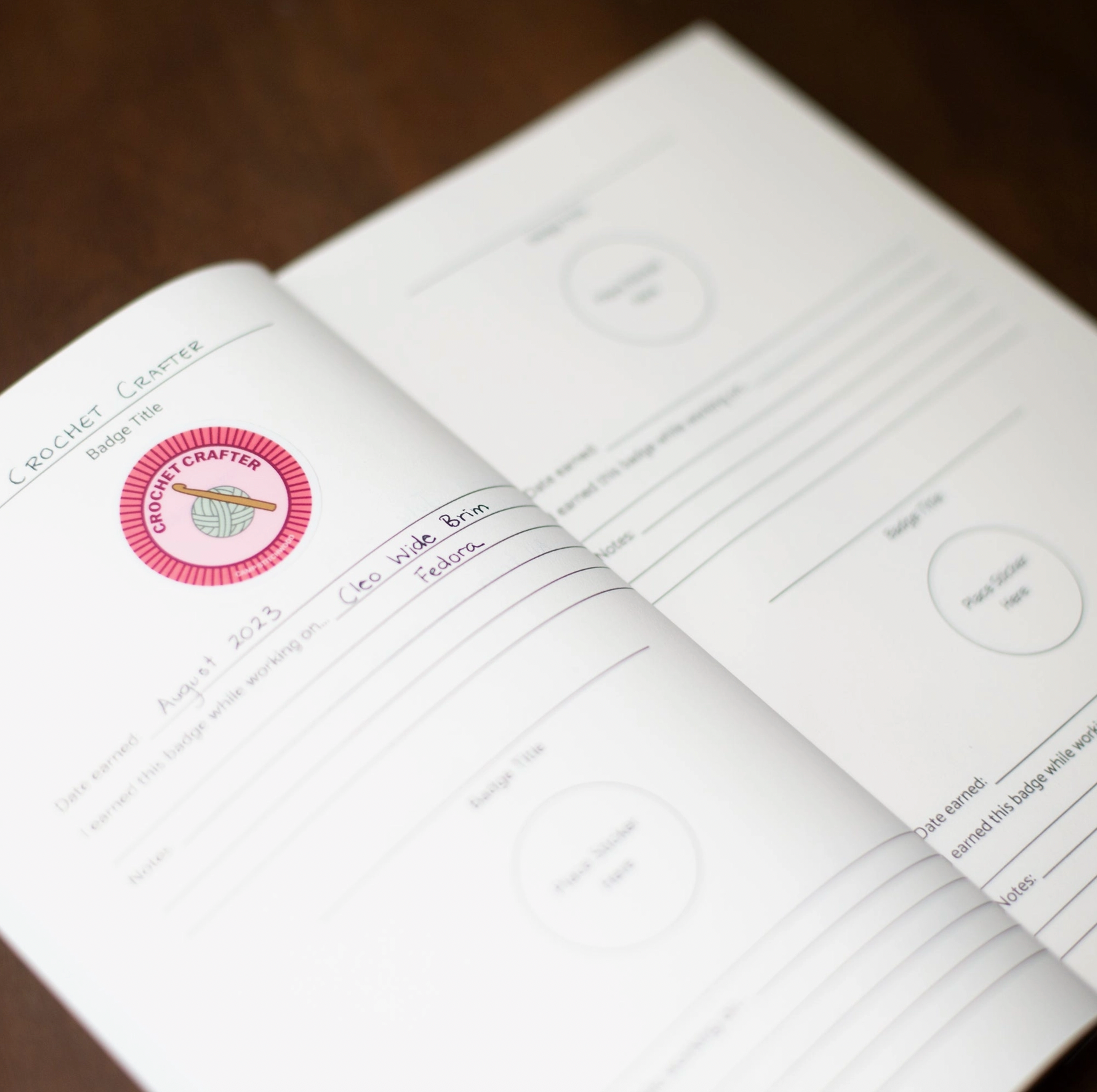 Camp Stitchwood Purl Scout Logbook