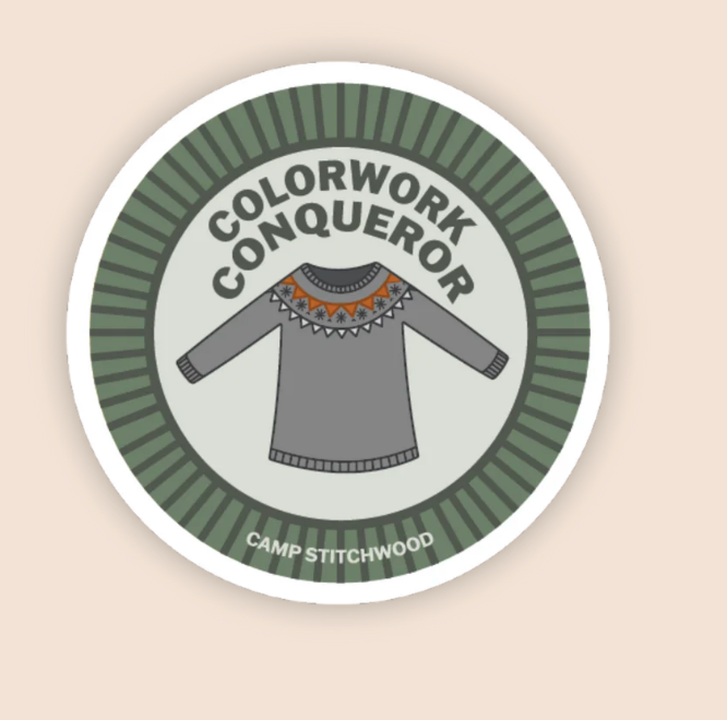 Camp Stitchwood Purl Scout Sticker (Click for all the variations)