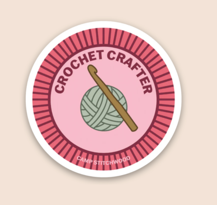 Camp Stitchwood Purl Scout Sticker (Click for all the variations)