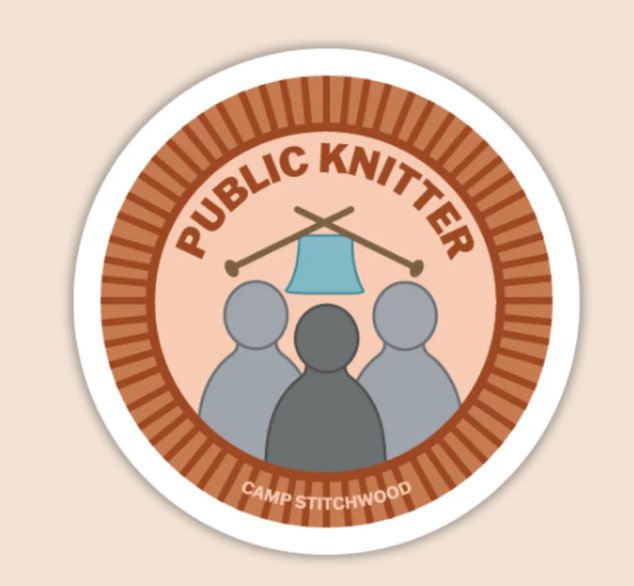 Camp Stitchwood Purl Scout Sticker (Click for all the variations)