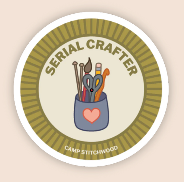Camp Stitchwood Purl Scout Sticker (Click for all the variations)