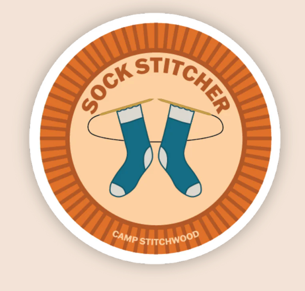 Camp Stitchwood Purl Scout Sticker (Click for all the variations)