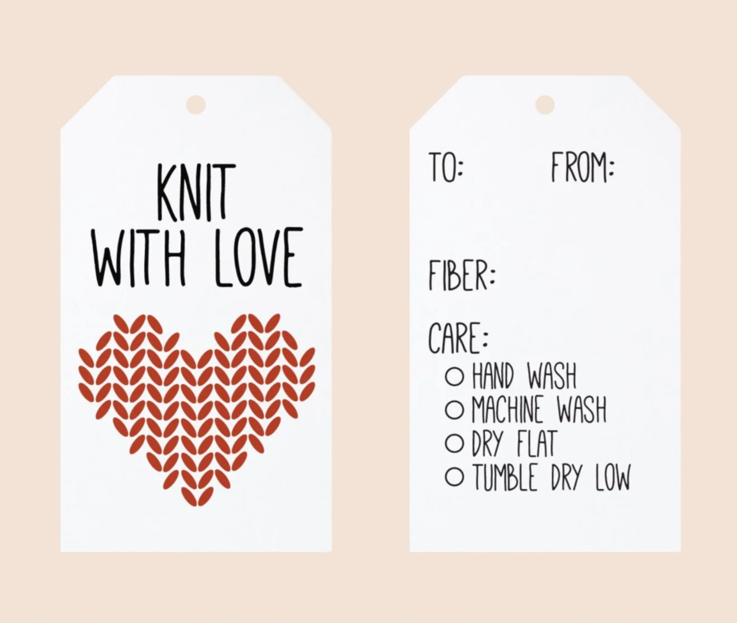 Camp Stitchwood Knit with Love Gift Tags