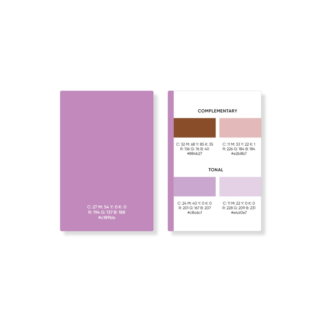 Box of Swatches  72 Shade Cards for Palette Planning and Inspiration