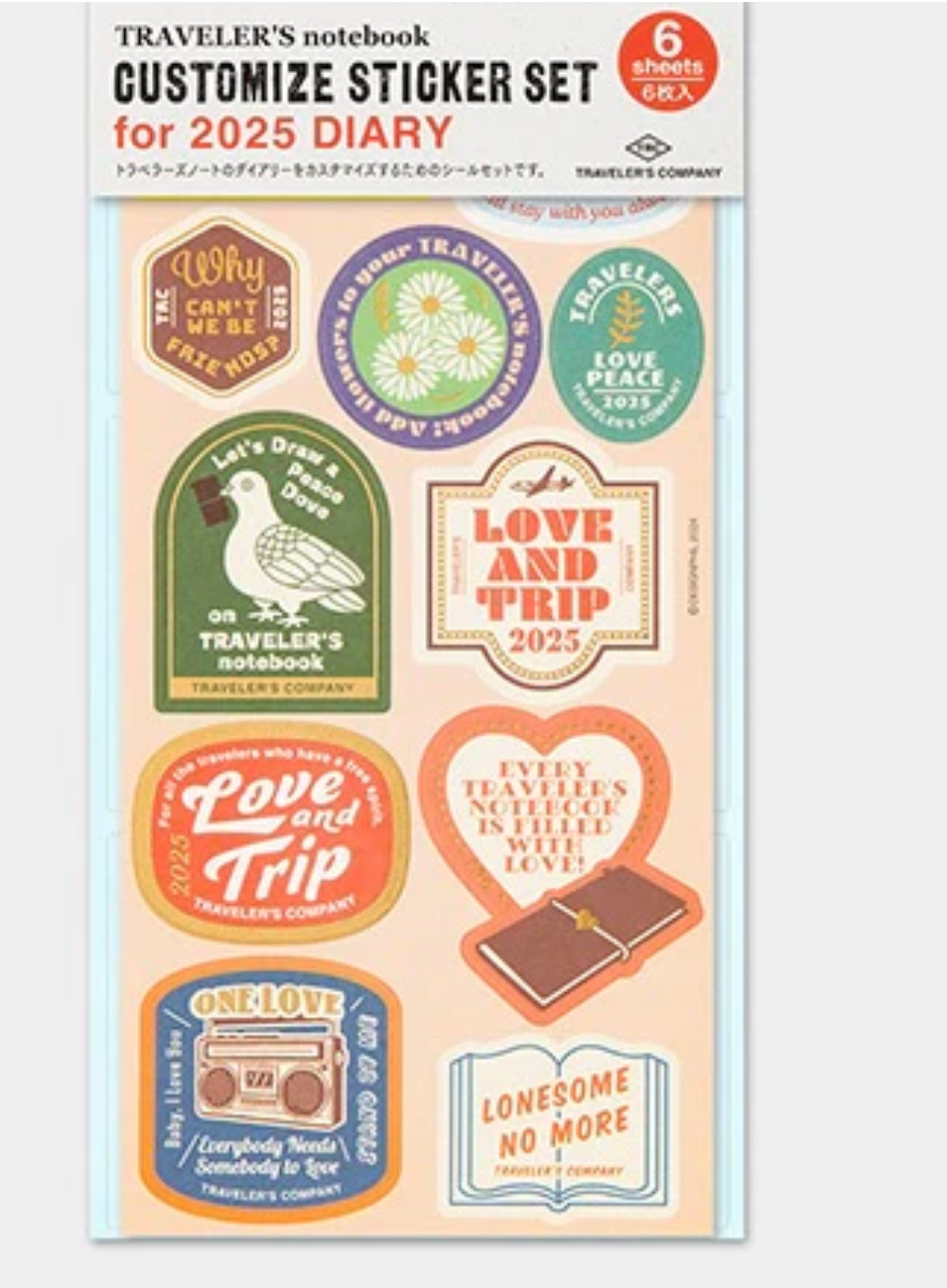 TRAVELER'S Notebook Refill: LOVE AND TRIP Clear Folder