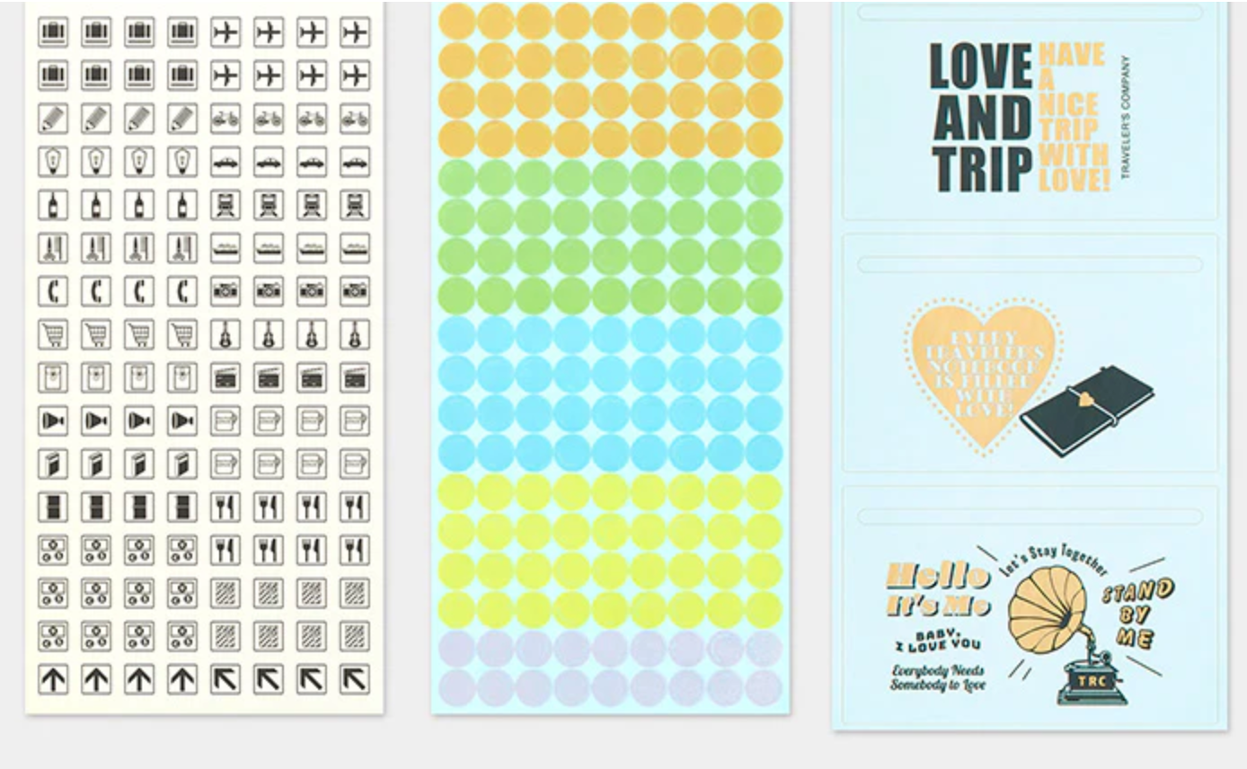 TRAVELER'S Notebook Customised Sticker Set for LOVE AND TRIP 2025