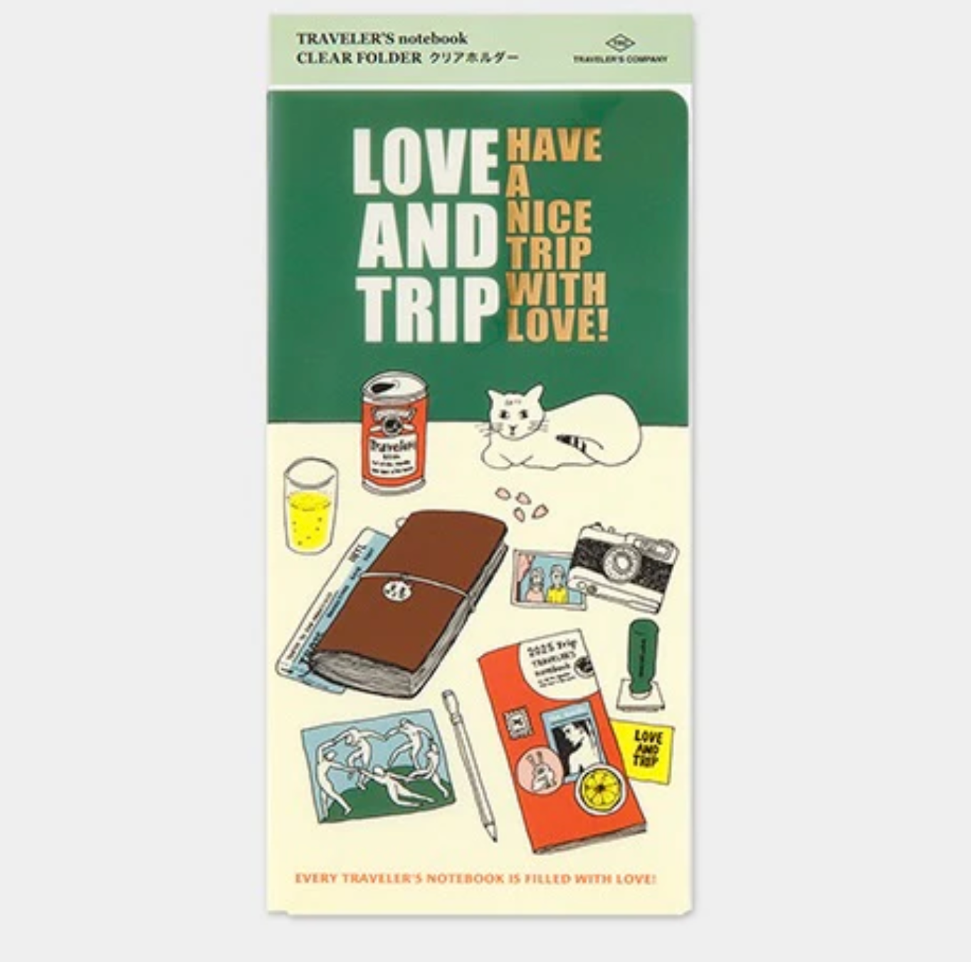 TRAVELER'S Notebook Refill: LOVE AND TRIP Clear Folder