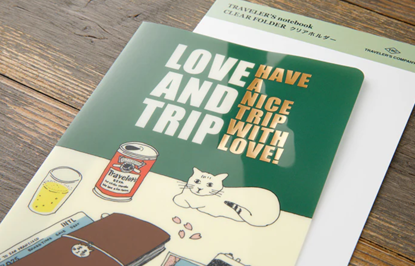 TRAVELER'S Notebook Refill: LOVE AND TRIP Clear Folder