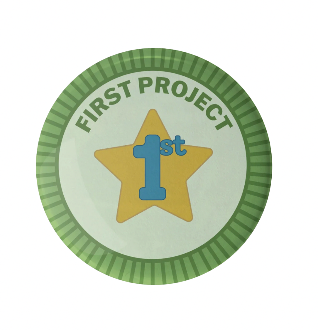 Camp Stitchwood Purl Scout Pin Button Badge (Click for all the variations)