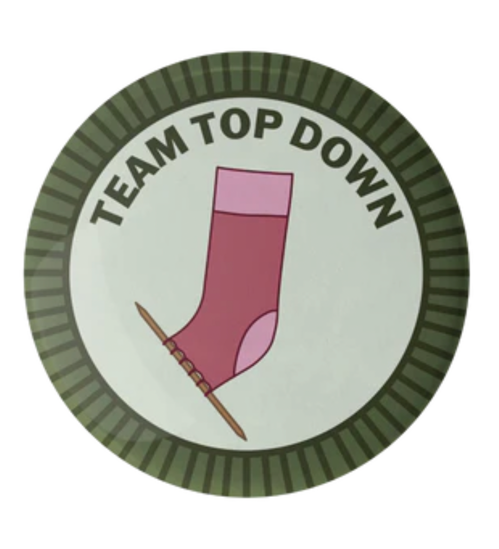 Camp Stitchwood Purl Scout Pin Button Badge (Click for all the variations)