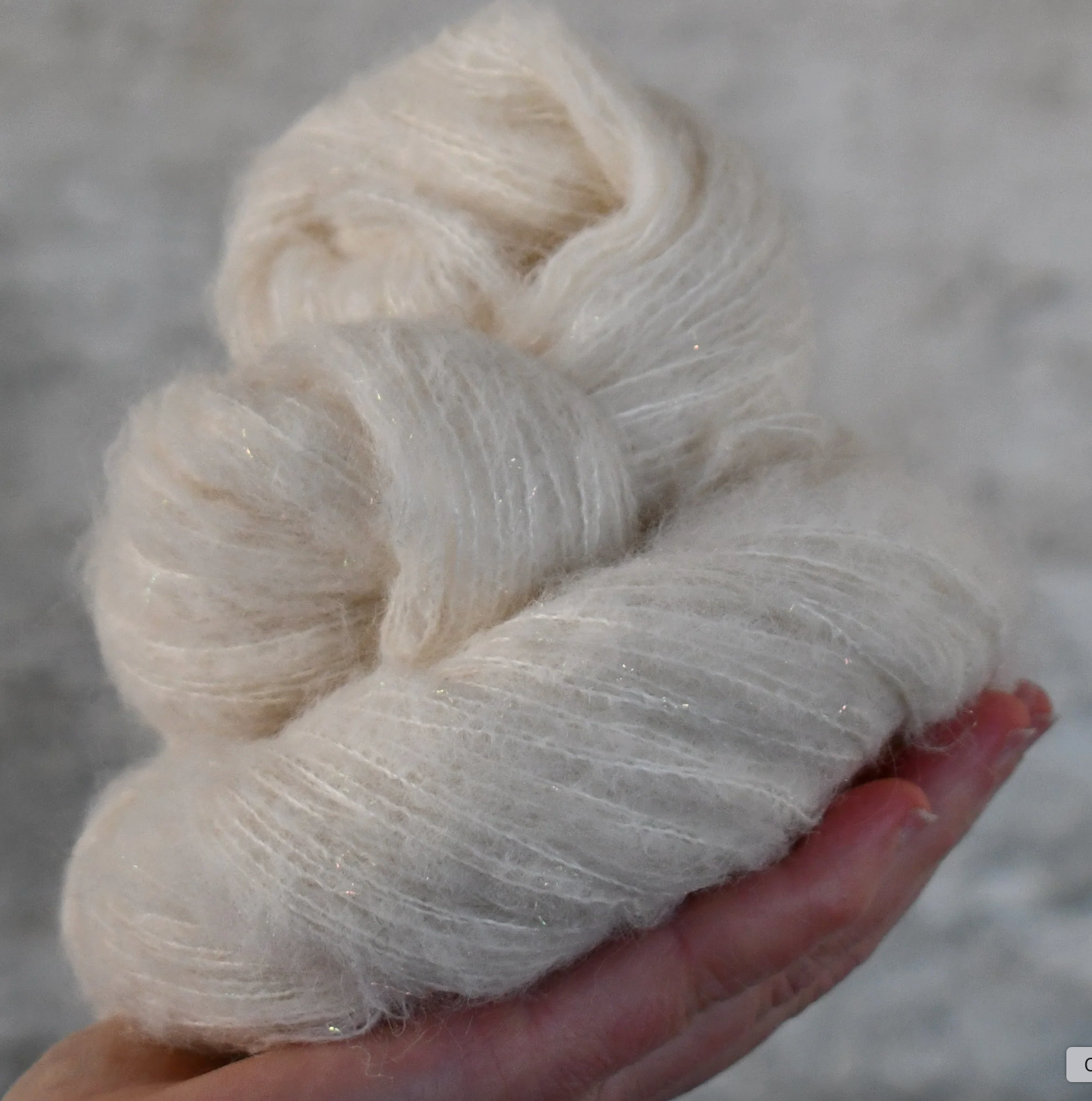 New yarn base- sparkle alpaca fluff