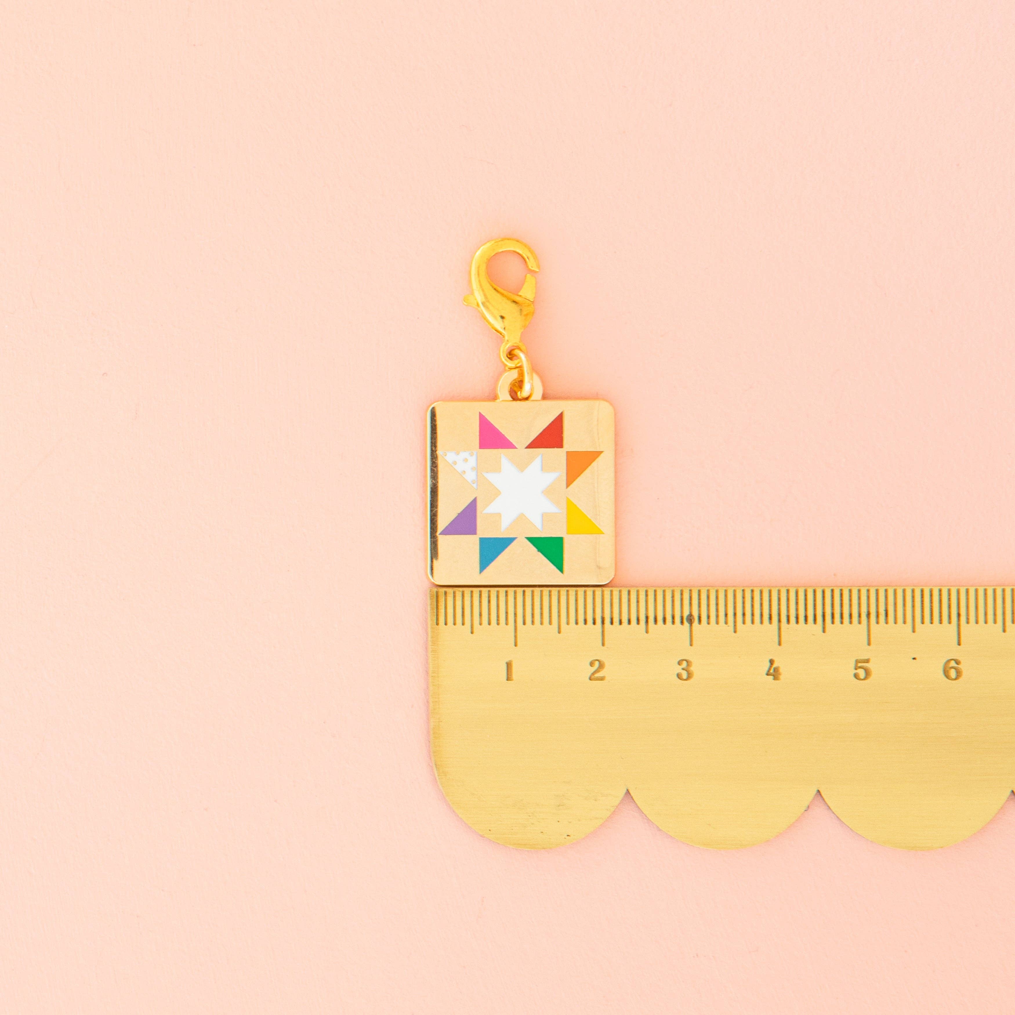 Quilt Star Removable Zipper Charm