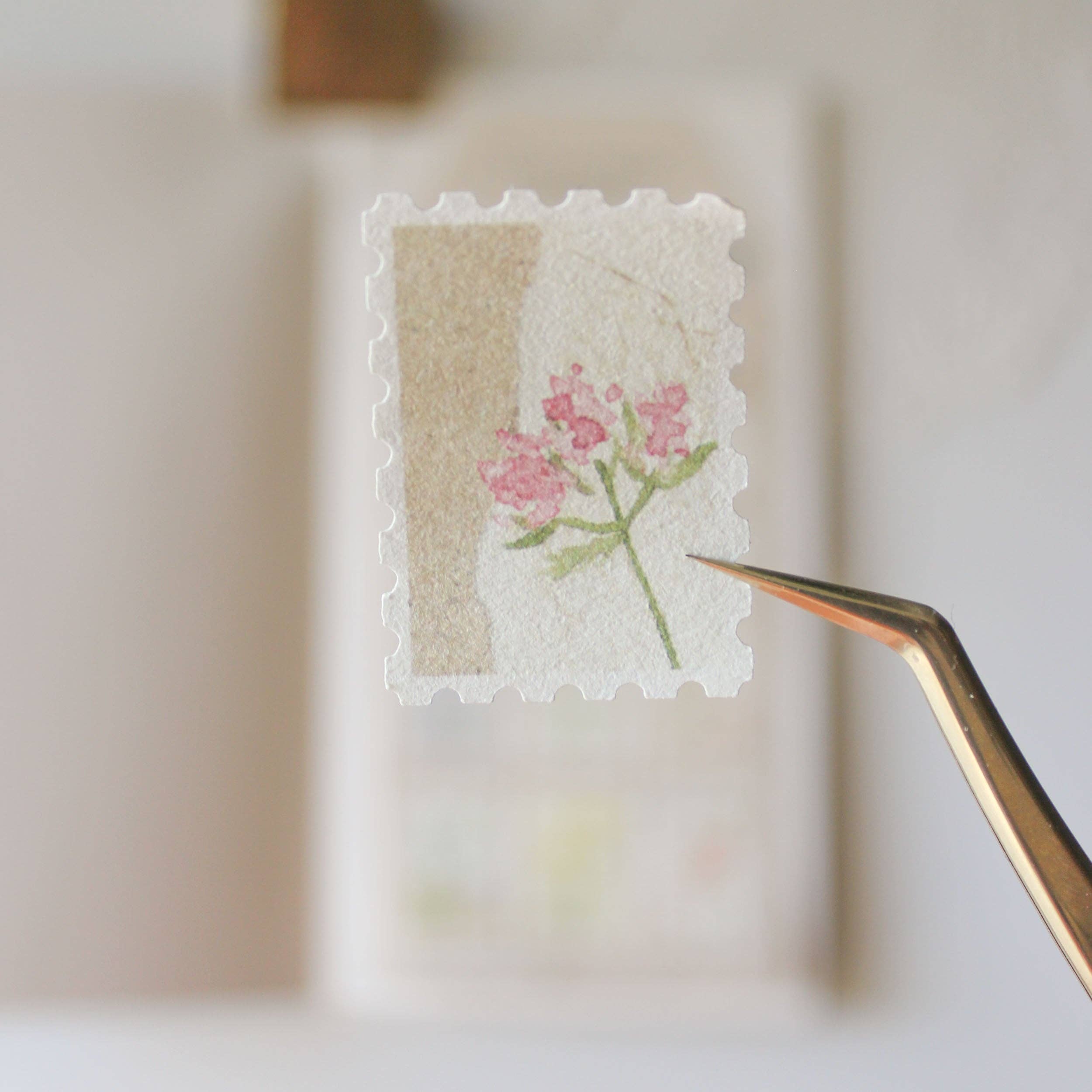 Floral Postage Stamp Stickers - Summer Meadow Stamps