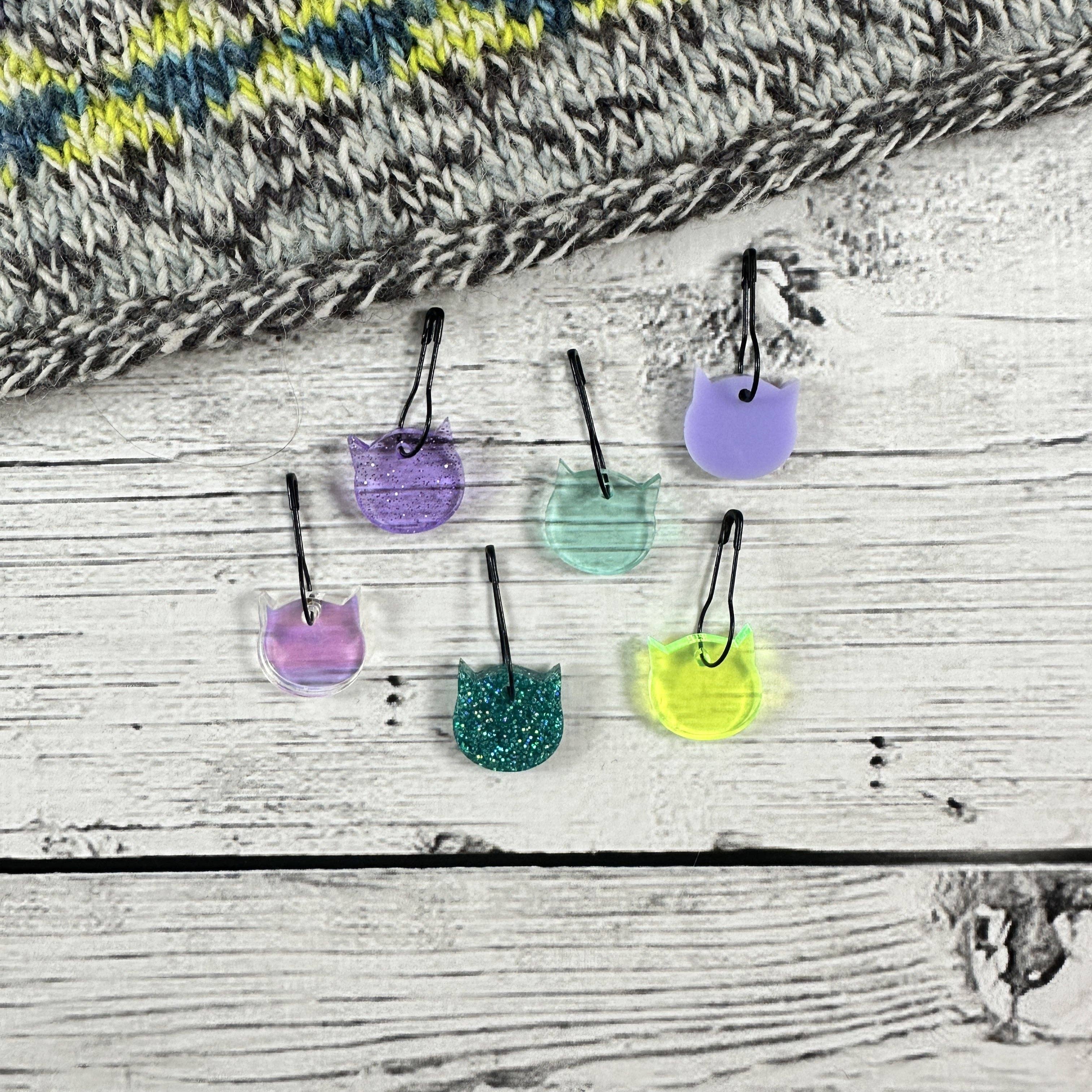 Cat Stitch Marker Set - Acrylic