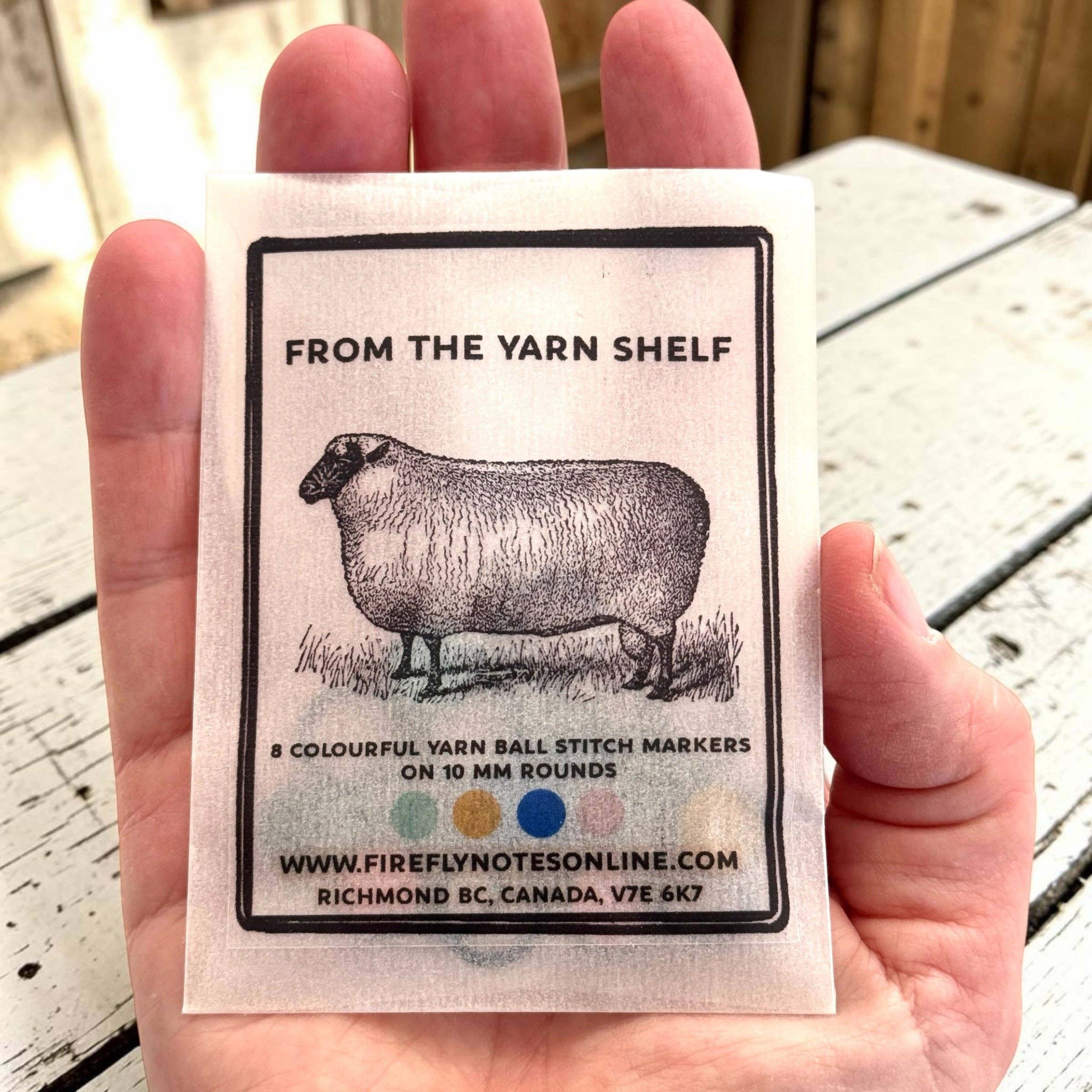 From the Yarn Shelf – Yarn Ball Stitch Marker Set (Set of 8) | Knitting Stitch Markers