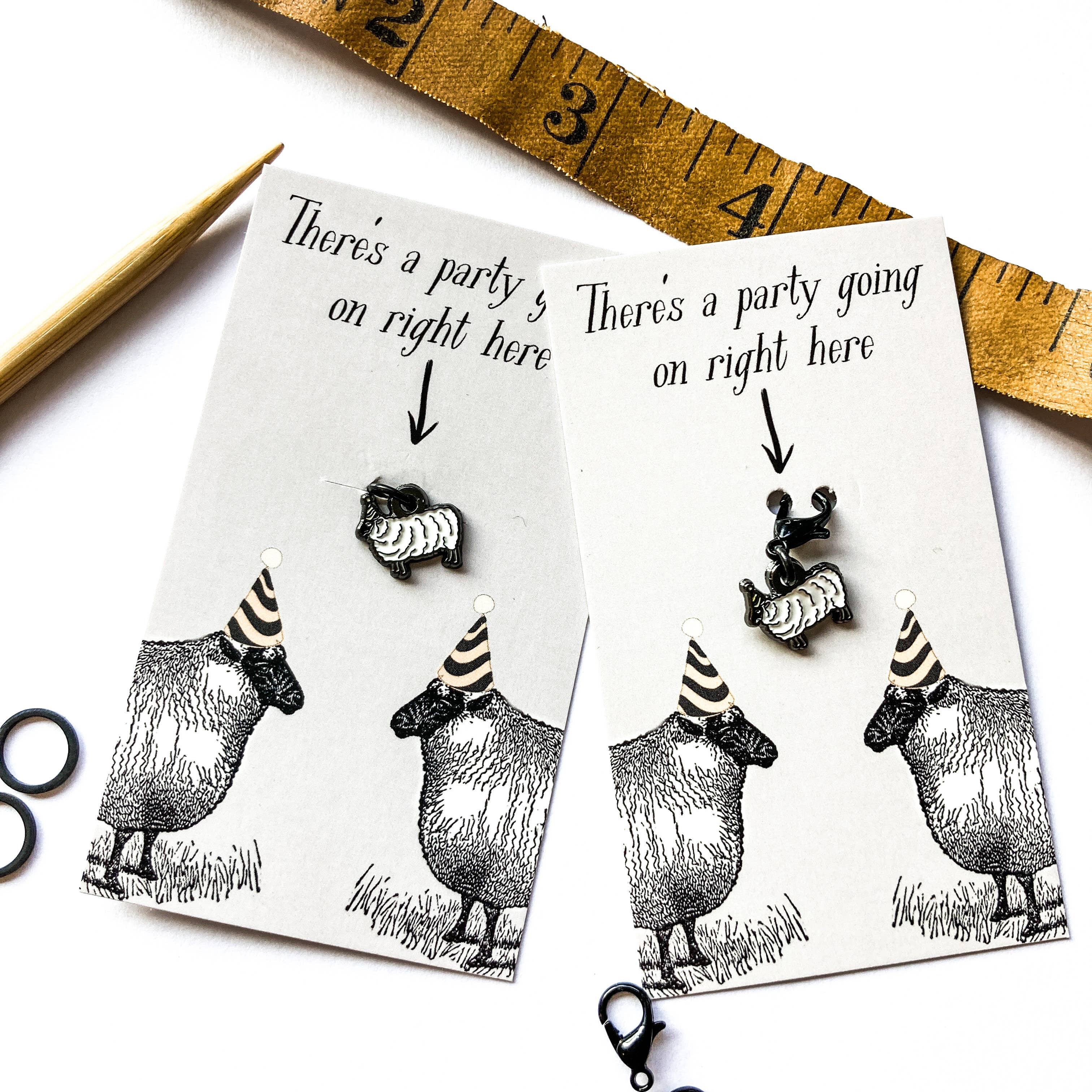 Party sheep stitch marker or progress keeper