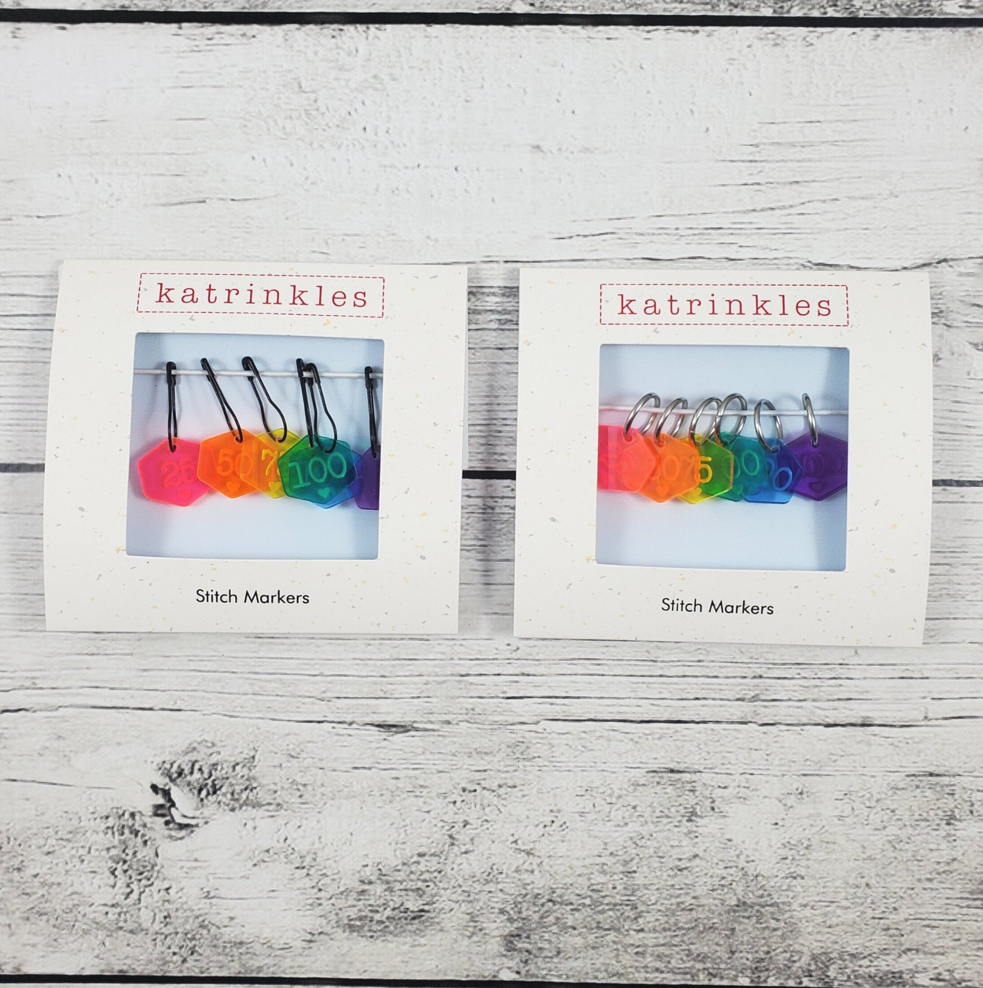 Katrinkles Rainbow Cast On Counting Number Stitch Marker Set