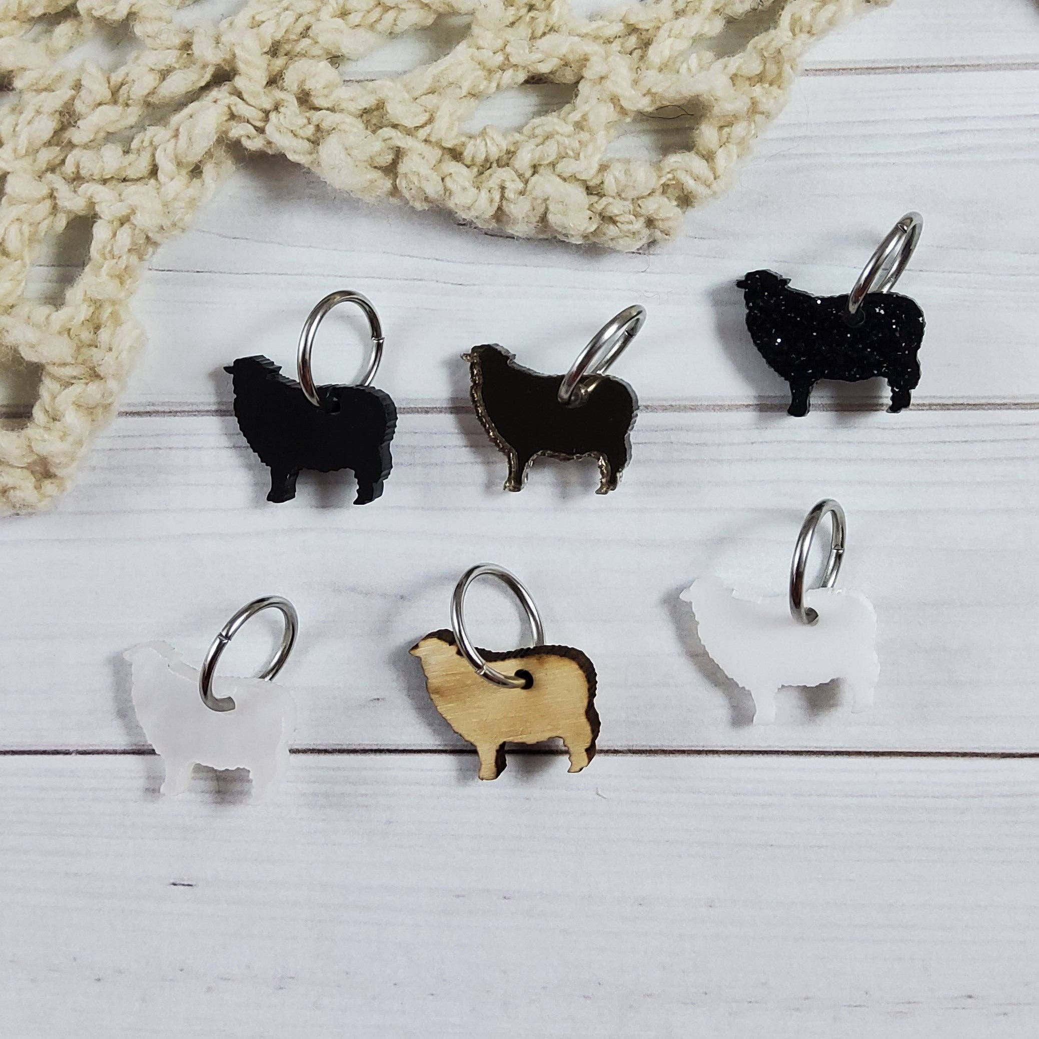 Katrinkles Acrylic Sheep Stitch Marker Set