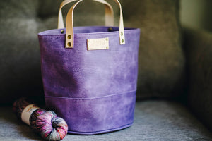 Joji & Co Purple Pampa Leather  bag