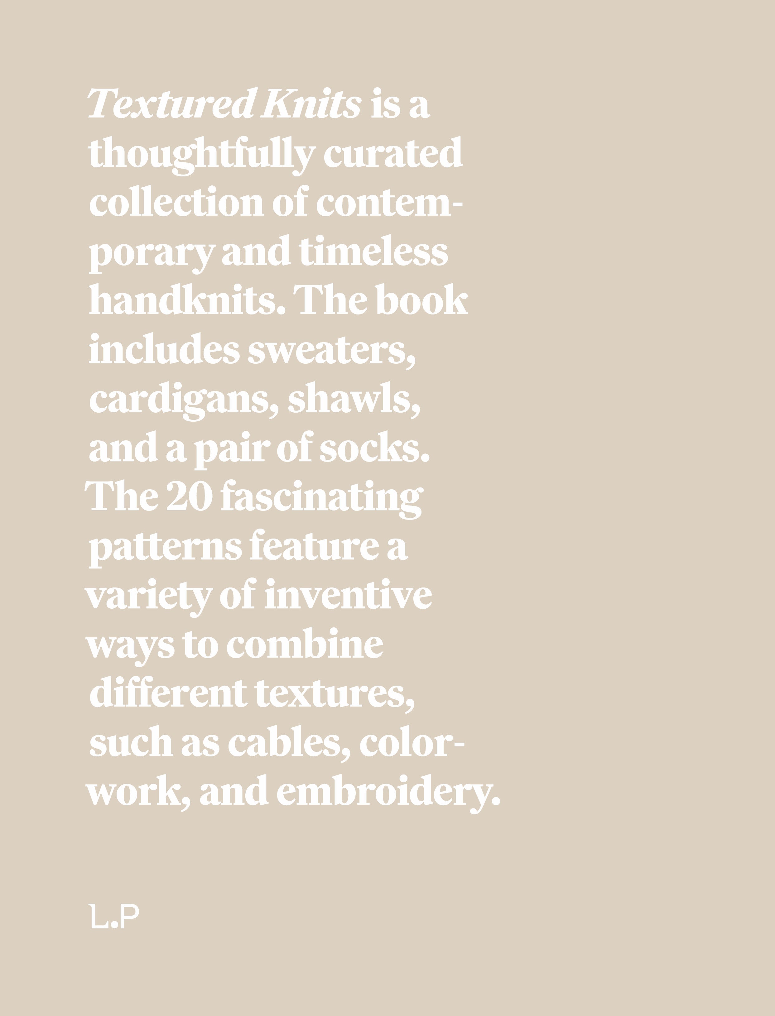 Laine Publishing - Textured Knits by Paula Pereira