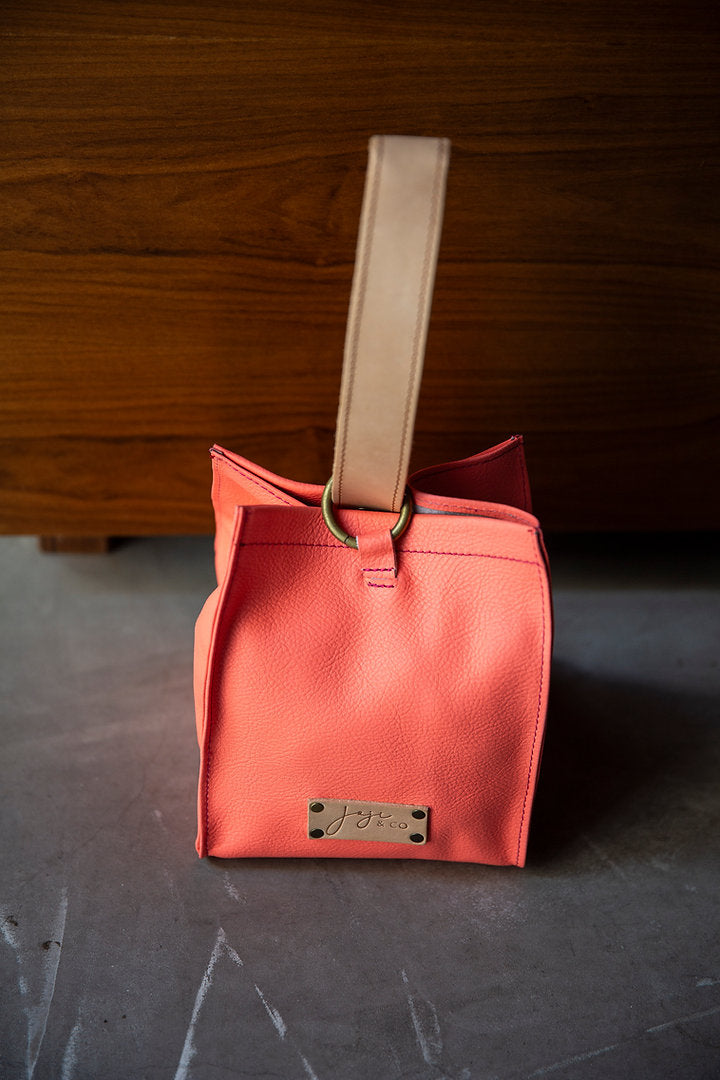 Joji & Co Coral Leather box bag