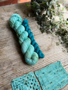 Dyed to order - Core Collection Eucalyptus Speckled Sock Set