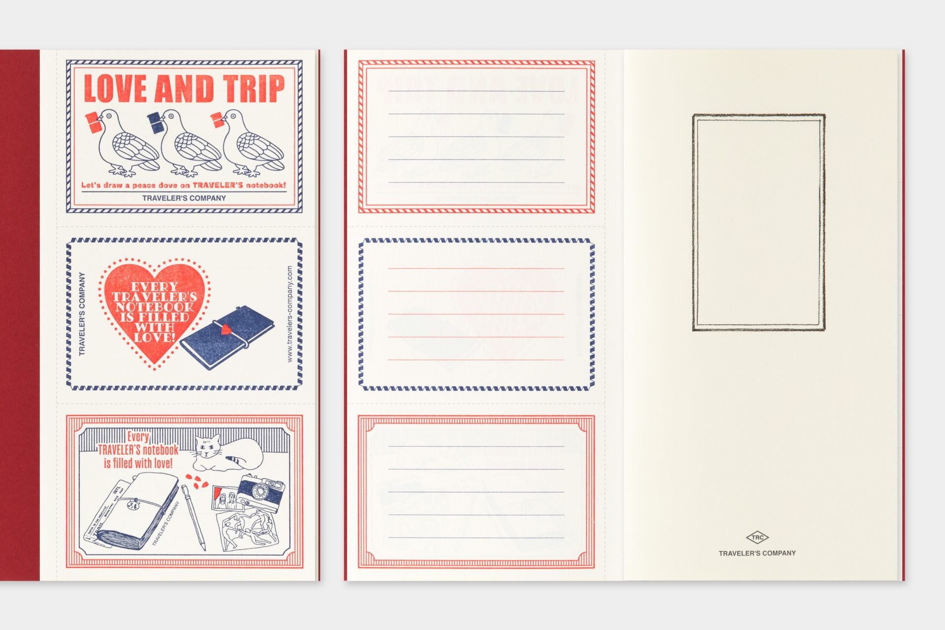 Traveler's Notebook Refill Love and Trip Edition