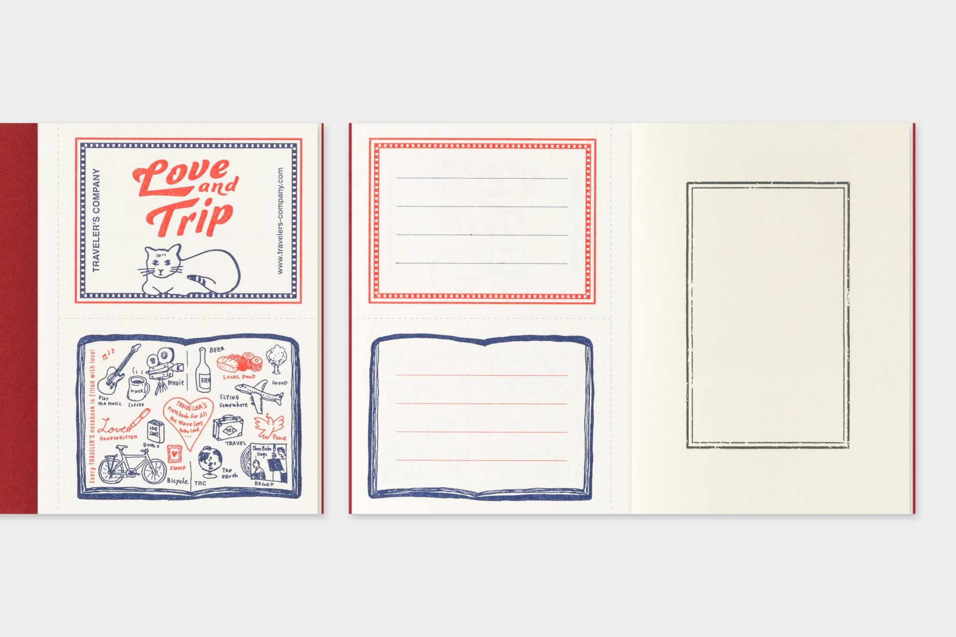 Traveler's Notebook Passport Refill Love and Trip Edition