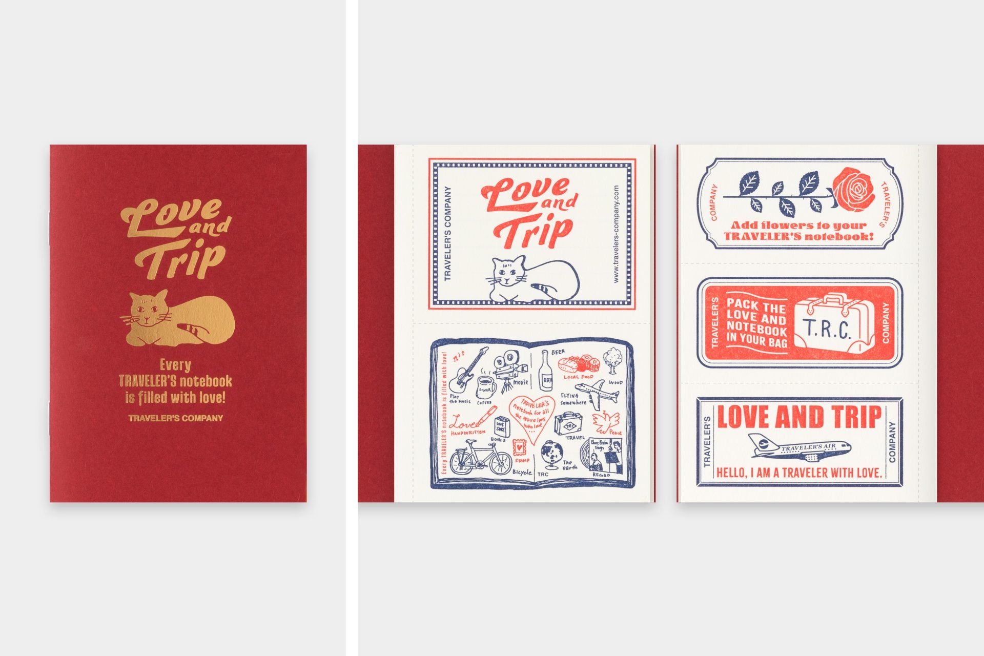 Traveler's Notebook Passport Refill Love and Trip Edition