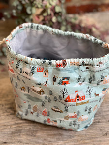 Made to order - Project Bag Style 01 - Festive Houses