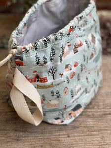 Made to order - Project Bag Style 01 - Festive Houses