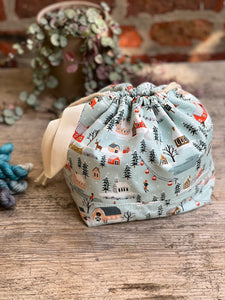 Made to order - Project Bag Style 01 - Festive Houses