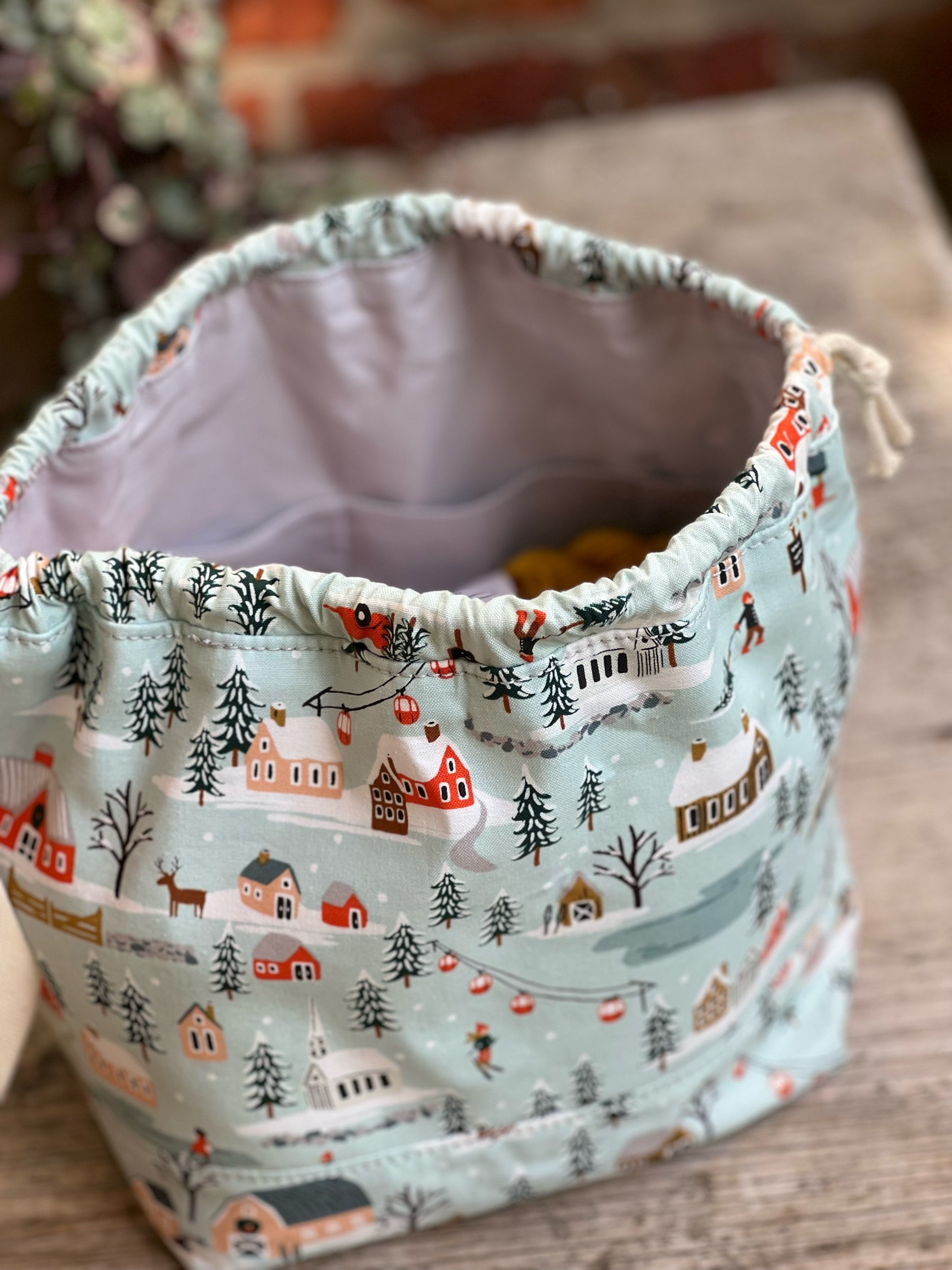 Made to order - Project Bag Style 01 - Festive Houses