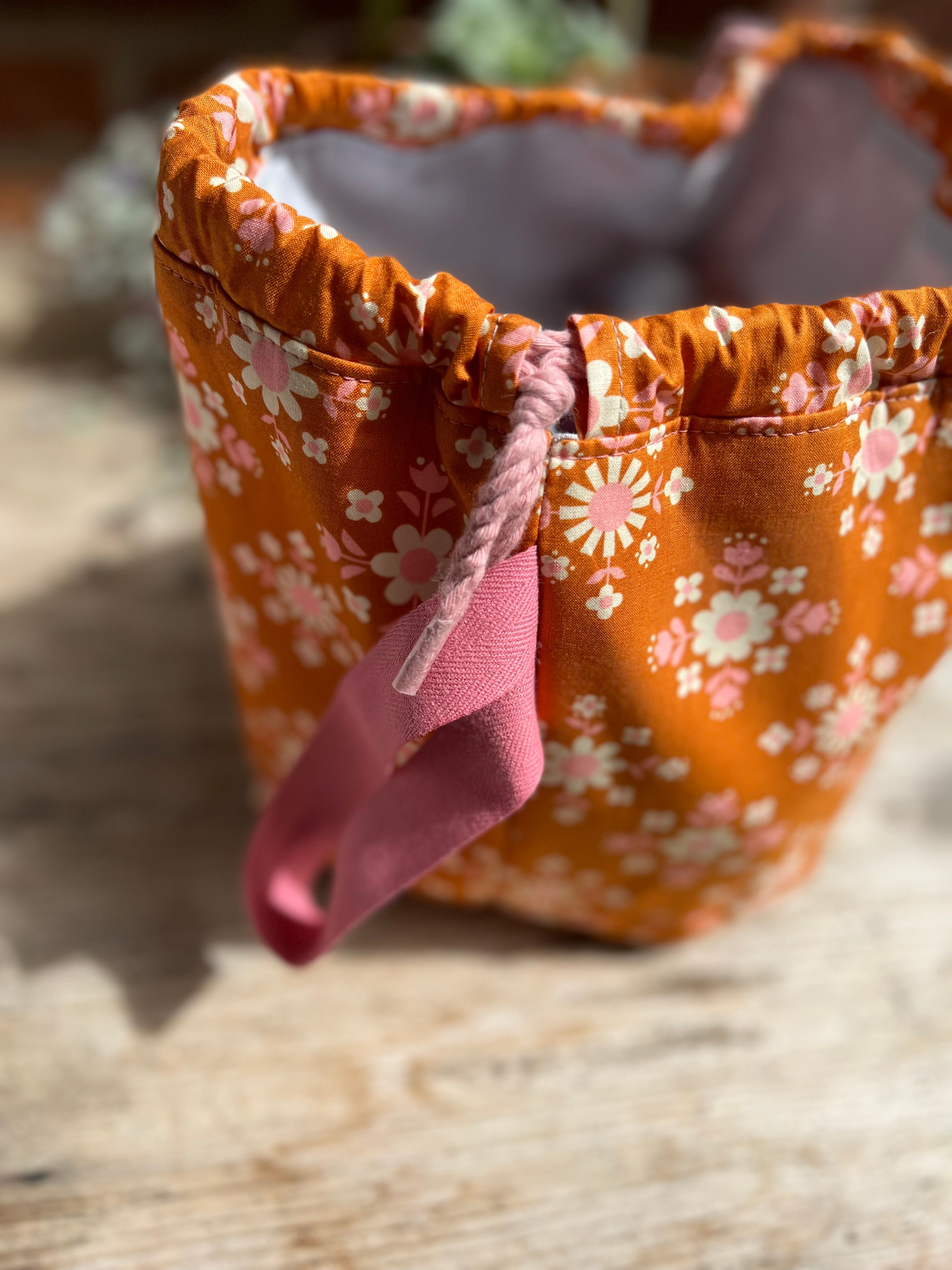 Made to order - Botanical yarn - Project bag style 01 - Flowerflakes