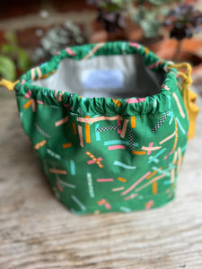 READY TO SHIP - Project bag style 01 - Green confetti