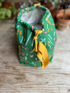 READY TO SHIP - Project bag style 01 - Green confetti