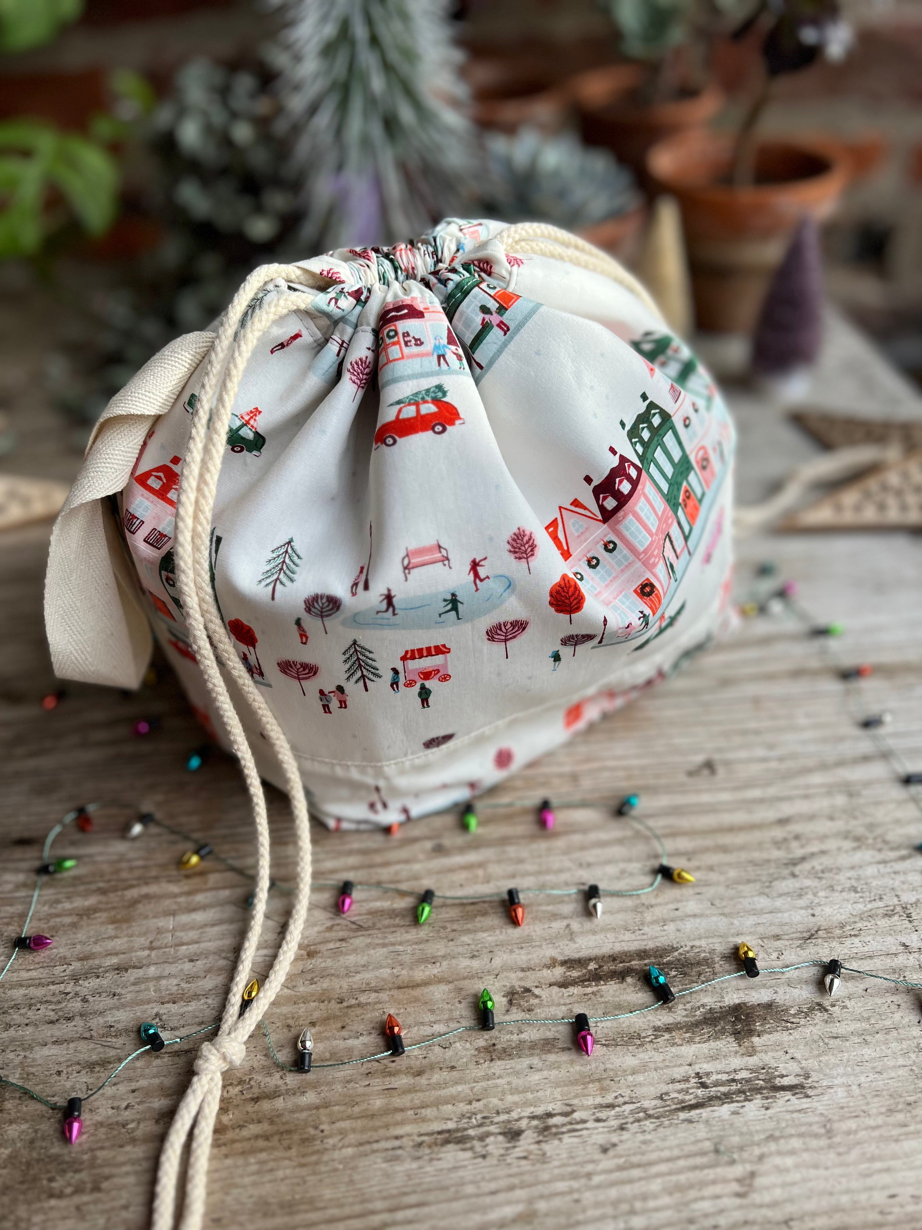 Made to order - Project Bag Style 01 - Christmas Houses