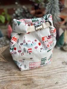 Project Bag Style 04 - Roll Top - Christmas Houses