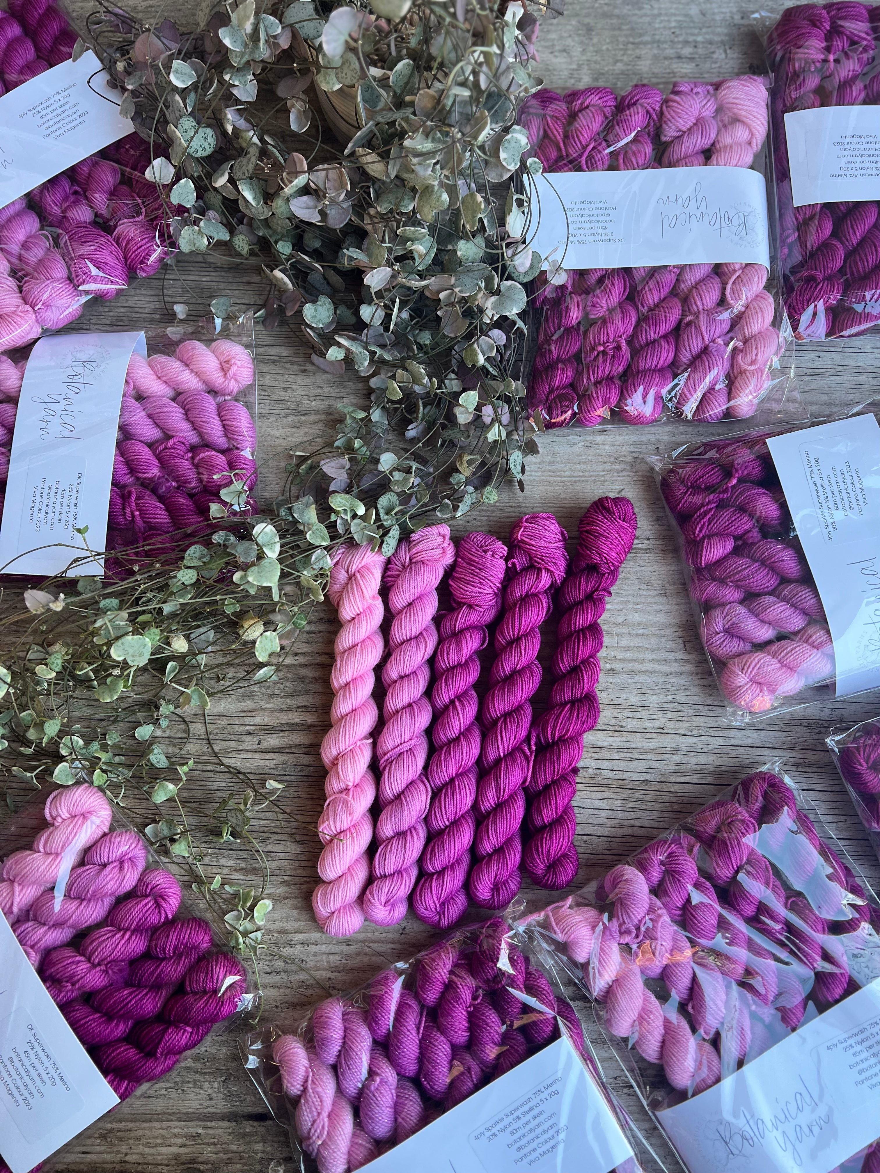 Dyed to order - Viva Magenta Pantone Colour of the Year 2023  Fade