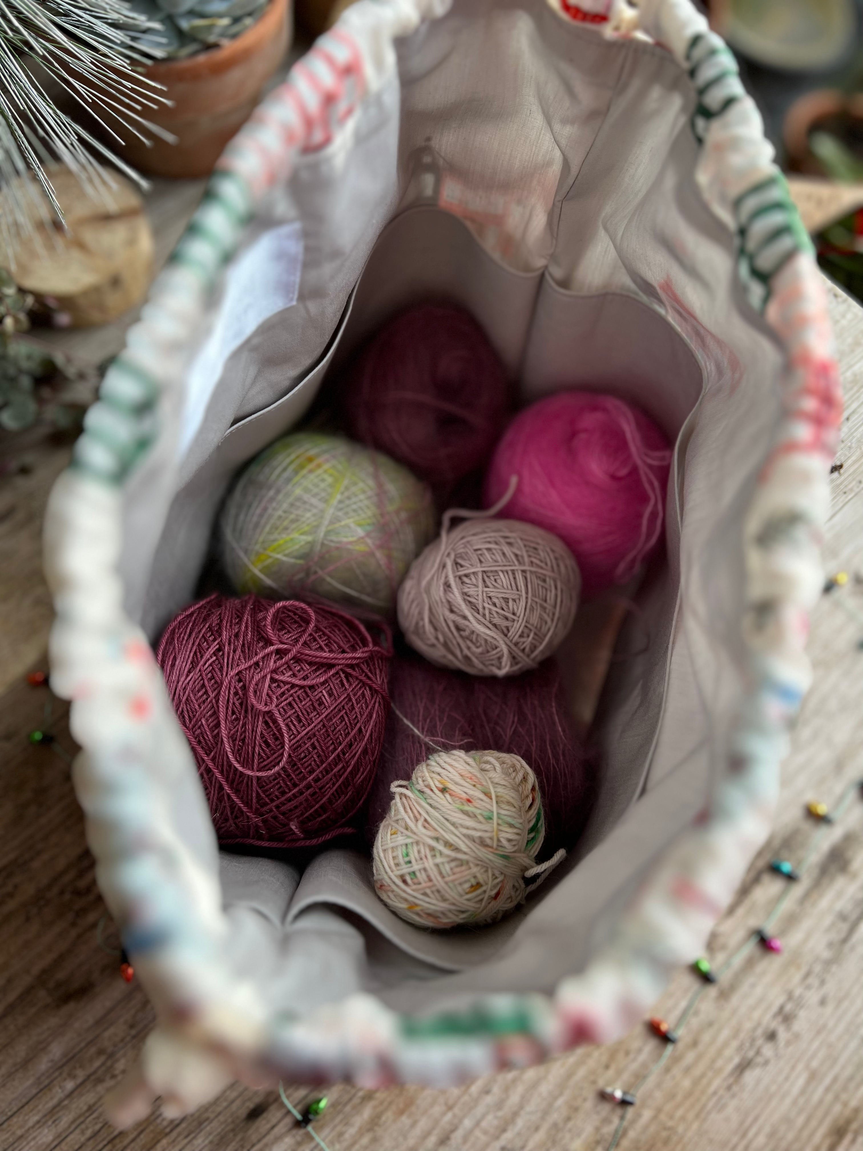 Made to order - Project Bag Style 01 - Christmas Houses