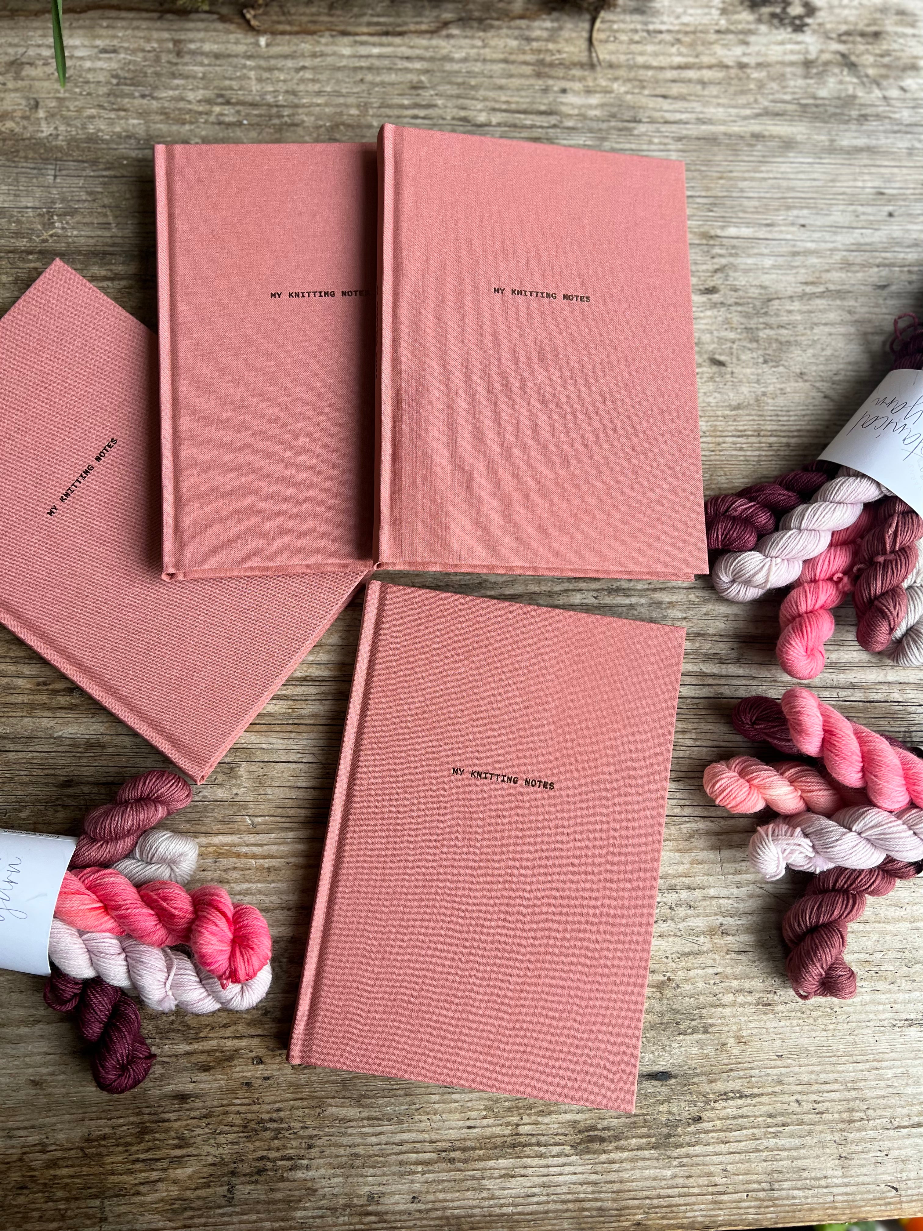 Laine Publishing knitting notes pink